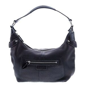 Coach Black Leather Shoulder Bag purse